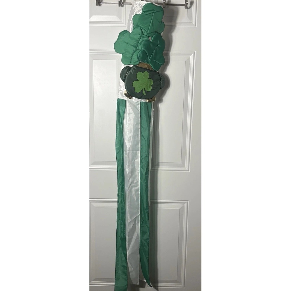 Vtg 1999 JoAnn Stores St Patrick's Day Windsock Streams Puffy Pot Of Gold